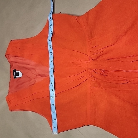 J Crew, Size 4 Elinor Dress, Orange / Reddish Poppy Color.  Sleeveless. EUC! - Picture 8 of 15